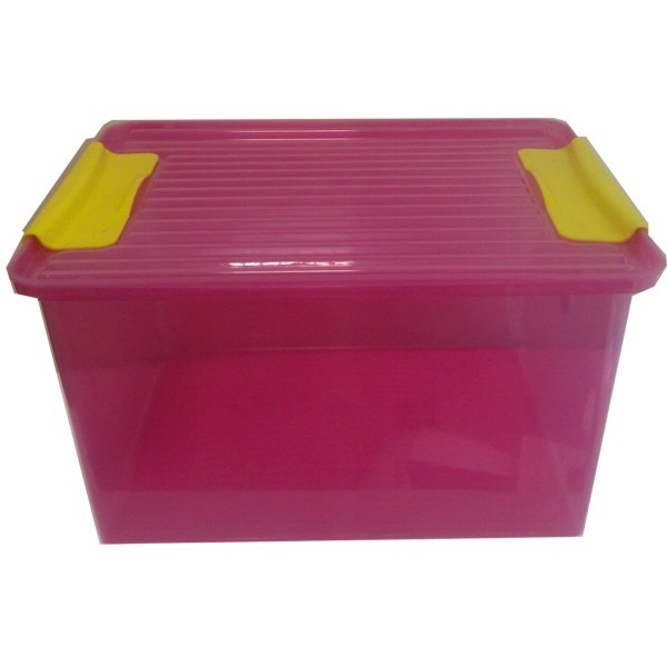 Dėžė žaislams System box 38l, peršviečiamos sienelės, rožinė